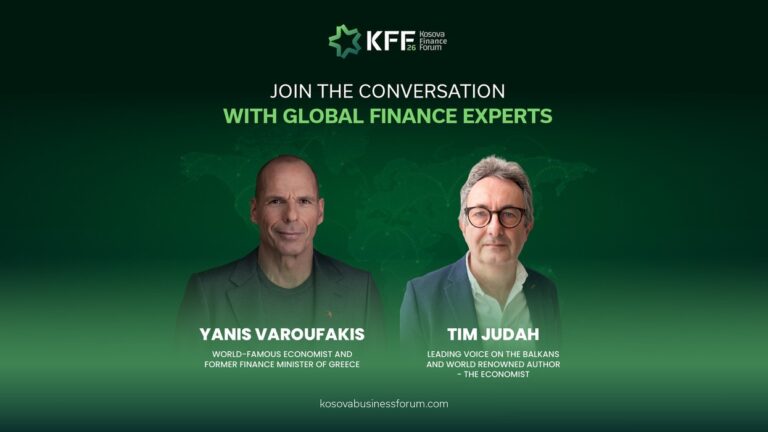 Yanis Varoufakis and Tim Judah headline Kosovo Finance Forum 2026 in Prishtina
