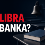Dizajn editorial simbolik me libër, bankë shkolle, zile dhe kalendar, pa persona