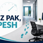 Ilustrim simbolik për ndërprerjet e shkurtra të ecjes gjatë punës në zyrë