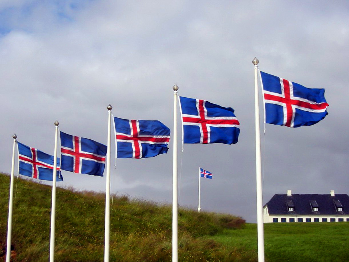 Flamujt e Islandës në Viðey