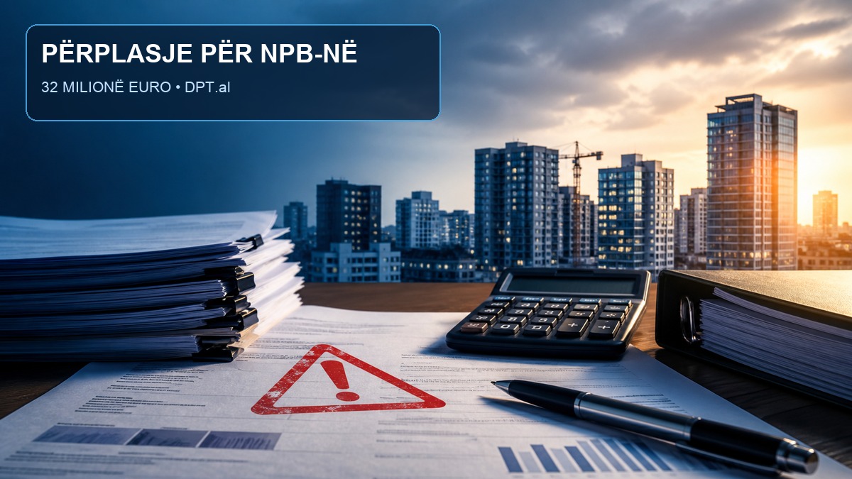 Dokumente kontrate dhe kalkulator simbolizojnë debatin për detyrimin e NPB-së