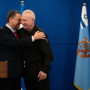 Ministri izraelit i Mbrojtjes, Israel Katz, gjatë ceremonisë së marrjes së detyrës në Tel Aviv në nëntor 2024