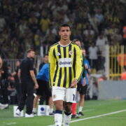 Mason Greenwood me fanellën e Fenerbahçes gjatë një ndeshjeje të Ligës së Kampionëve në Stamboll, më 5 gusht 2026