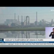 Pamje nga kronika e RTK-së për vdekjet e punëtorëve në vendin e punës