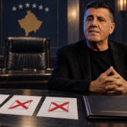 Lutfi Haziri pranë tri fletëvotimeve me shenjë refuzimi, montazh grafik për deklaratën politike