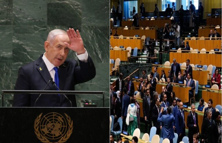 Salla zbrazet kur Netanyahu del në foltore – ai i quan delegatët “frikacakë moralë” dhe sulmon Erdoganin