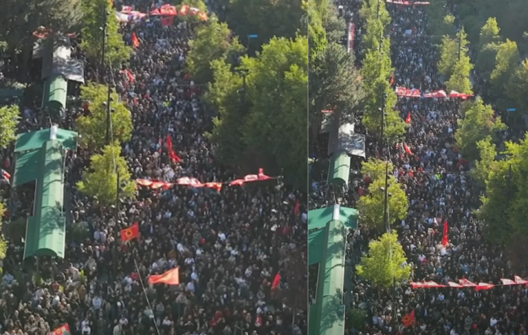Hamza ndan pamjet e protestës të filmuara nga droni: Populli nuk e pranon padrejtësinë