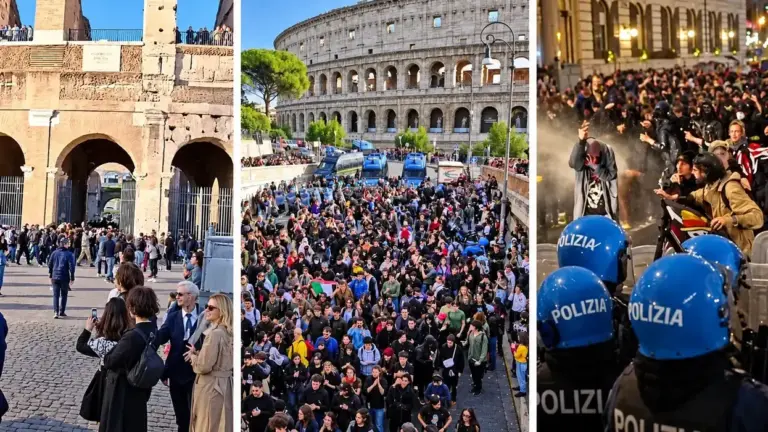 Protesta kundër Melonit, nëntë të arrestuar në Itali