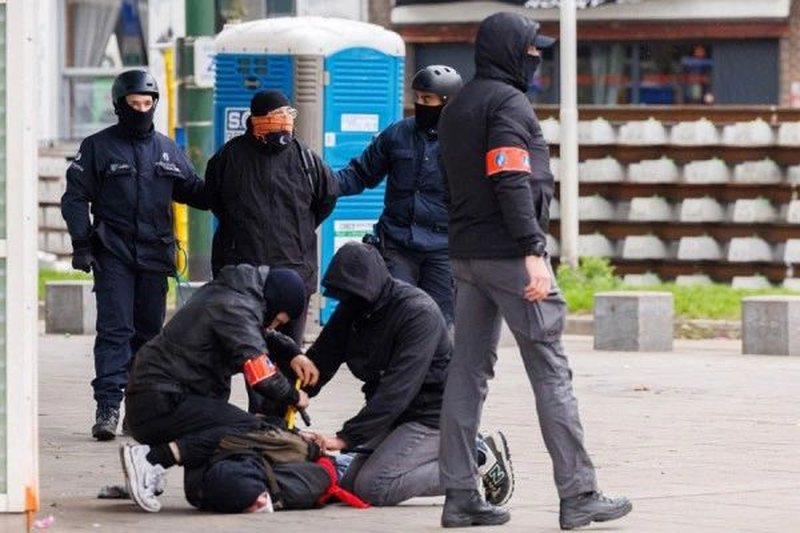 Bruksel, nëntë të ndaluar në protestën kundër politikave qeveritare